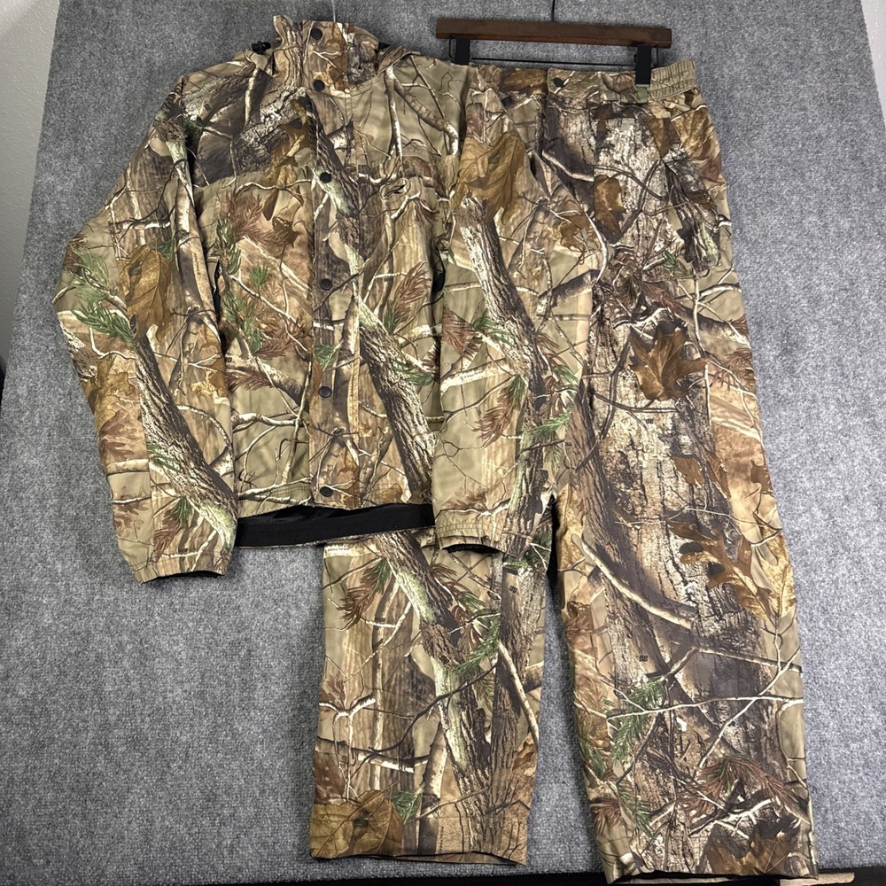 RedHead‎ Realtree AP Camo M Full Zip Hooded Thunderlight Rain Jacket And Pants